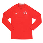 MLB - T-shirt de base à manches longues pour homme des Reds de Cincinnati (NKXH 62Q RED N7J)