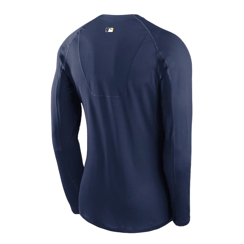 MLB - Men's Milwaukee Brewers Long Sleeve Base Layer T-Shirt (NKXH 44B MZB N8B)