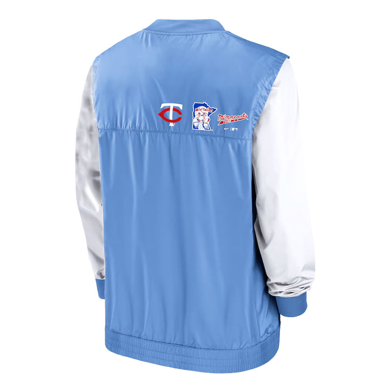 MLB - Men's Minnesota Twins Rewind Warmup V-Neck Pullover Jacket (NMMJ 00KP MNT 0RB)