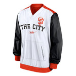 MLB - Veste d'échauffement à col en V Rewind des Giants de San Francisco pour homme (NMMJ 19NG G83 0RB) 