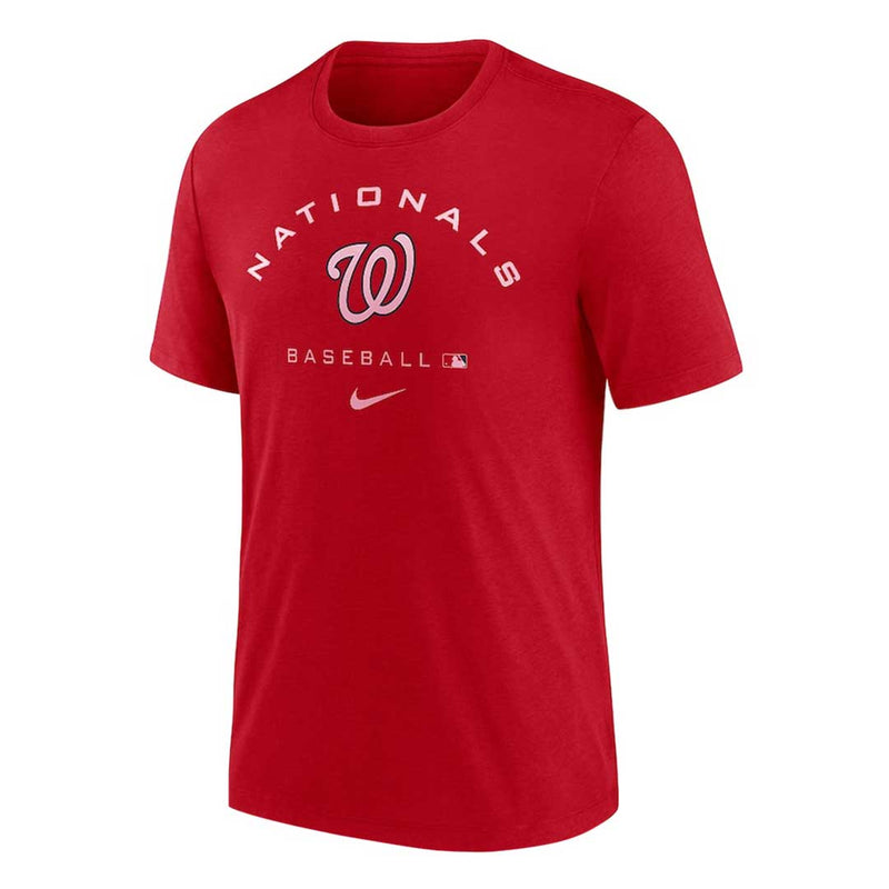 MLB - T-shirt à logo tri-blend des Nationals de Washington pour homme (NKM4 62Q WTL KT4)