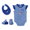 MLB - Girls' (Infant) Toronto Blue Jays Happy Baseball 3 Piece Creeper Set (HK3I1SC4C TBJ)