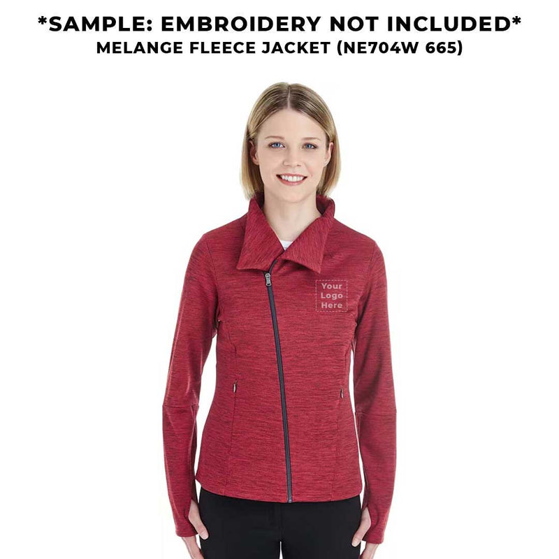 North End - Women's Melange Fleece Jacket (NE704W 665)