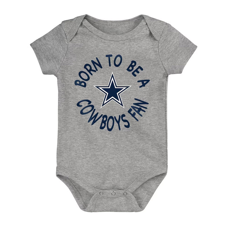 NFL - Kids' (Infant) Dallas Cowboys Born To Be 3 Pack Creeper Set (HK1I1FGA7 COW)