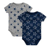 NFL - Ensemble de 2 Creeper Double Up des Dallas Cowboys pour enfants (bébés) (HK1N1SCZS COW) 