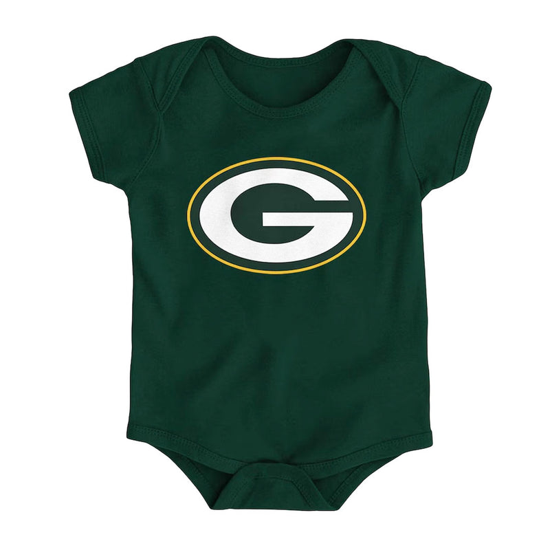 NFL - Creeper à manches courtes avec logo principal des Packers de Green Bay pour enfants (bébés) (HK1N1MK99SB9 PCK) 