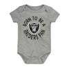 NFL - Kids' (Infant) Las Vegas Raiders Born To Be 3 Pack Creeper Set (HK1N1FGA7 RAI)