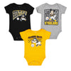 NFL - Ensemble de 3 jeux Disney Game Time Creeper des Pittsburgh Steelers pour enfants (bébés) (HK1N1FF3U STE)