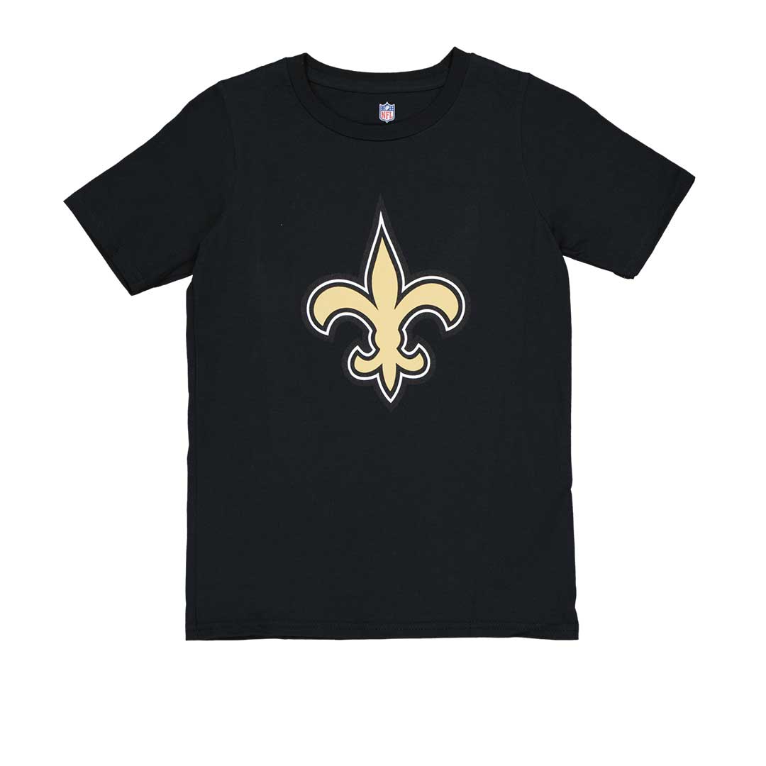 Youth Black New Orleans Saints Primary Logo T Shirt Size Large