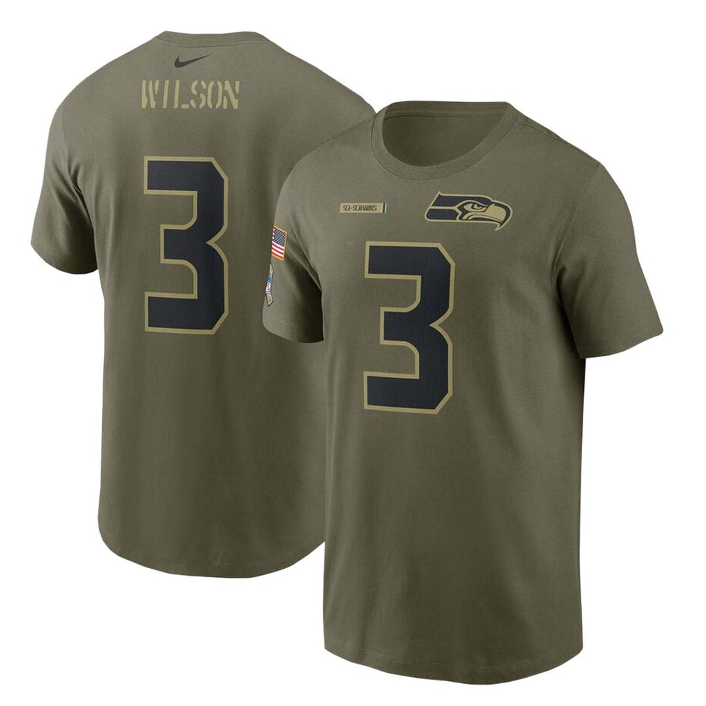 NFL - Men's  Seattle Seahawks Russell Wilson Salute to Service T-Shirt (N199 2DH F3U A2A)