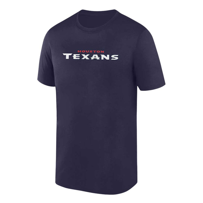 NFL - Men's Houston Texans Primary Colour Wordmark T-Shirt (N922 41L 8V CLJ)