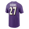 NFL - Men's Baltimore Ravens J. K. Dobbins Jersey T-Shirt (N199 52M 8GF NAH)