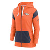 NFL - Sweat à capuche léger à fermeture éclair pour femme des Denver Broncos (NKZP 079K 8W 0ZA) 