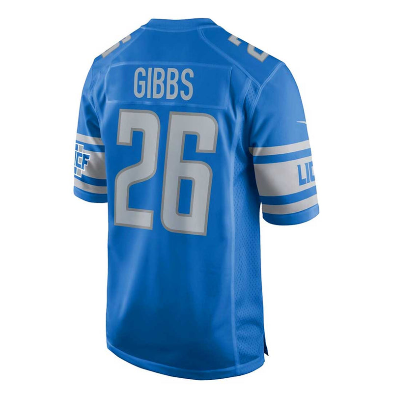 Maillot domicile pour homme des Lions de Détroit de la NFL, Jahmyr Gibbs (67NM DLGH 9SF 00C)