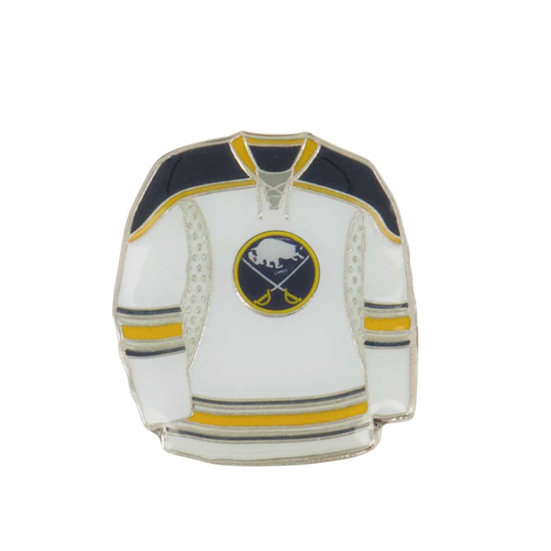 NHL Buffalo Sabres Jersey Pin White Sticky SABJPWS SVP Sports