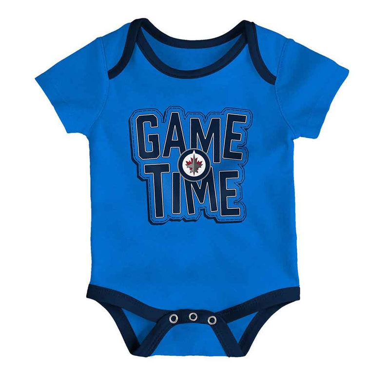 NHL - Kids' (Infant) Winnipeg Jets Game Time Short Sleeve Creeper Set (HK5I1FEFB WNP)