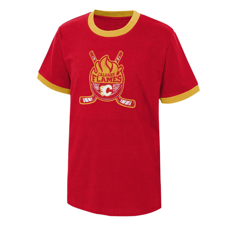 NHL - Kids' (Junior) Calgary Flames Ice City T-Shirt (HK5B7HDLK FLM)