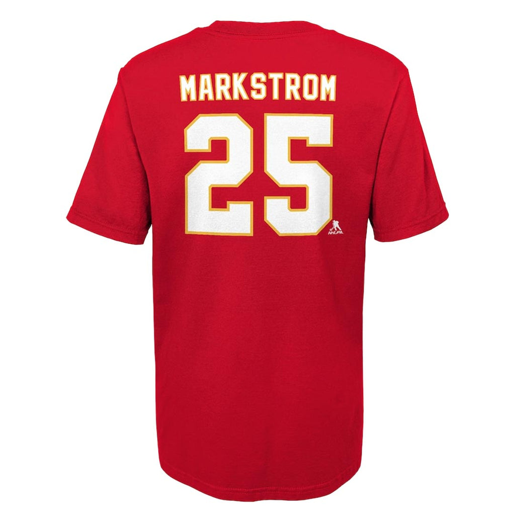 LNH - T-shirt à manches courtes Jacob Markstrom des Flames de Calgary pour enfant (junior) (HK5B7HR00H01 FLMJM) 