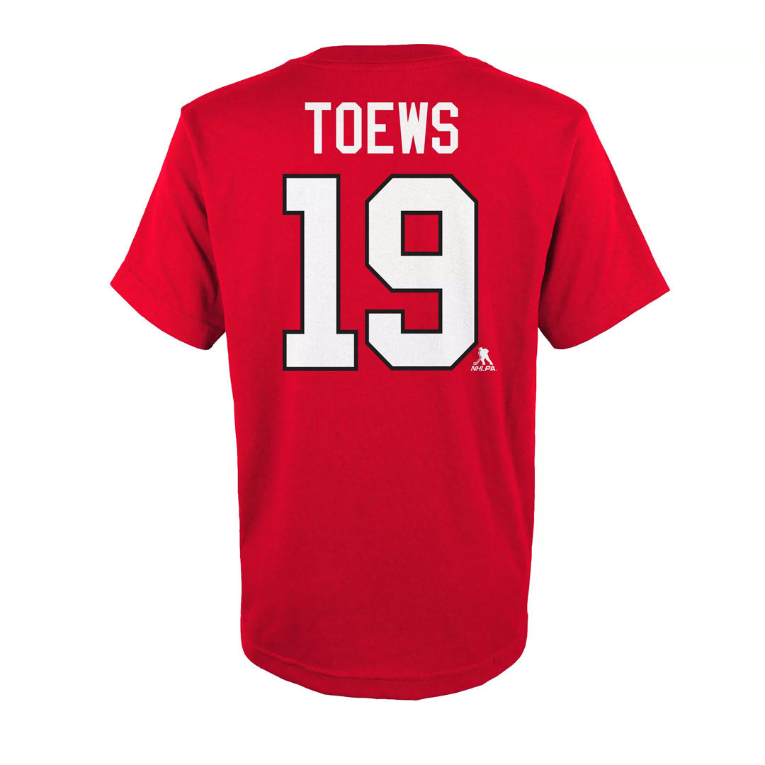 NHL Kids Junior Chicago Blackhawks Jonathan Toews T Shirt HK5B7B SVP Sports