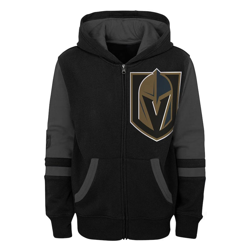 NHL - Kids' (Junior) Vegas Golden Knights Face Off Full Zip Fleece Hoodie (HK5B7ME00 LGK)