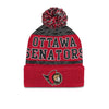 LNH - Tuque en tricot à motif de rondelle des Sénateurs d'Ottawa pour enfants (jeunes) (HK5BOHCD2F20 SEN)