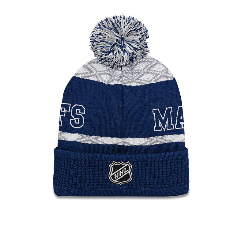 NHL - Kids' (Youth) Toronto Maple Leafs Puck Pattern Knit Hat (HK5BOHCD2 MAP)