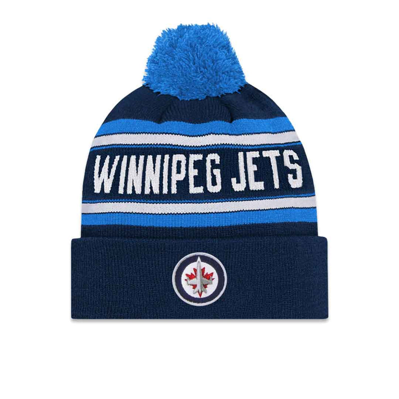 NHL - Kids' (Youth) Winnipeg Jets Wordmark Jacquard Pom Beanie (HK5BRHANJ WNP)