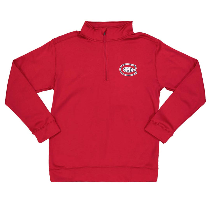 NHL - Men's Montreal Canadiens 1/4 Zip Long Sleeve Sweater (NHXX09UMJQPP1CA 62RED)