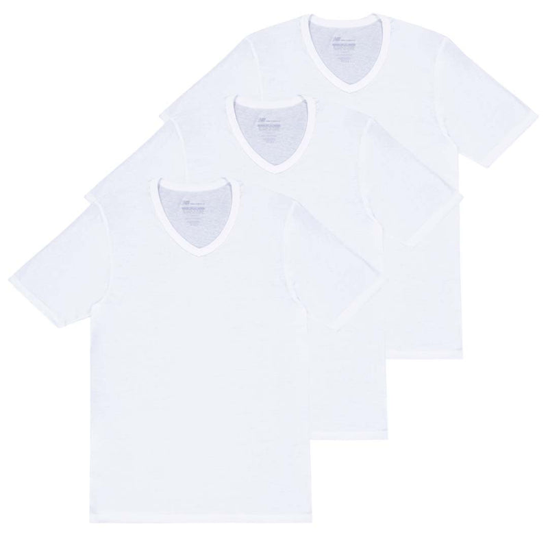 New Balance - Lot de 3 t-shirts en coton à col en V pour hommes (NB 3045-3-103N) 