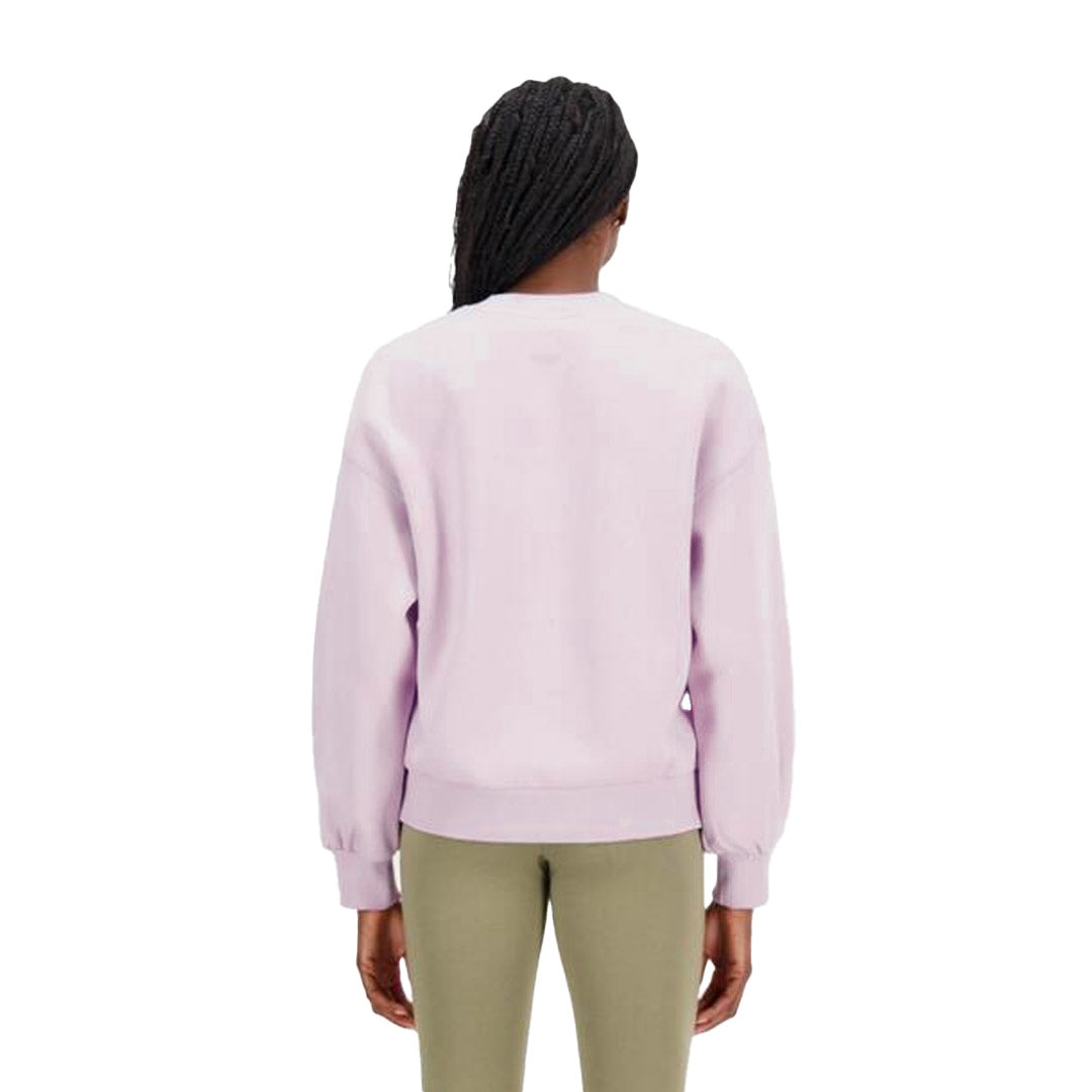 New Balance Essentials Americana Brushed Back Sweatshirt Pink M Woman