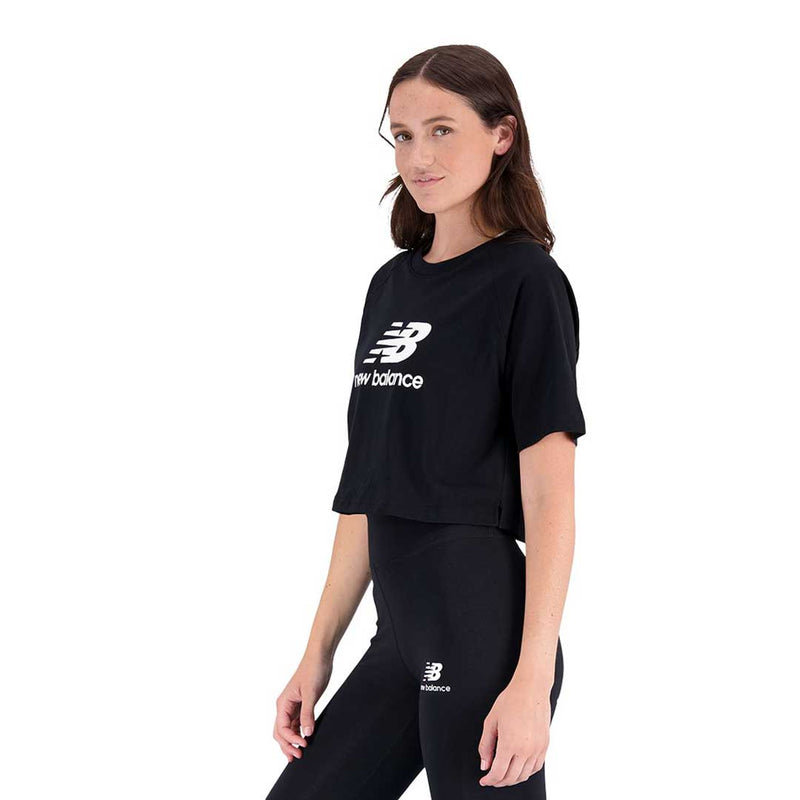 New Balance - Women's Essentials Logo Cropped T-Shirt (WT31534 BK)