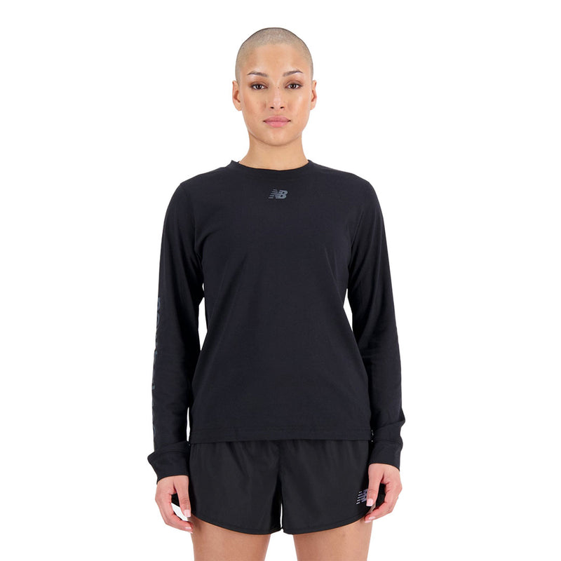 New Balance - Women's Relentless Heather Tech Long Sleeve T-Shirt (WT33160 BK)