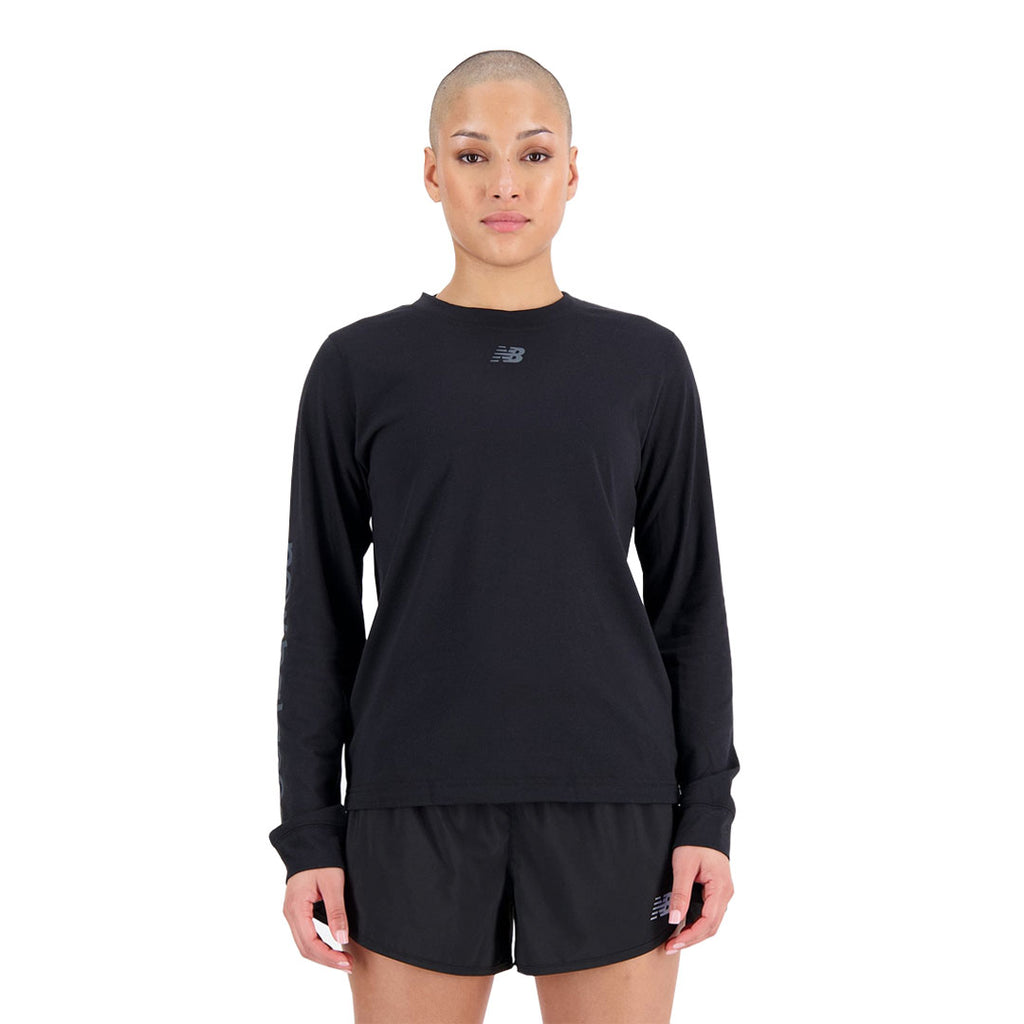 New Balance - Women's Relentless Heather Tech Long Sleeve T-Shirt (WT33160 BK)