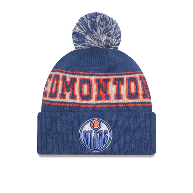 New Era - Bonnet rétro en tricot des Oilers d'Edmonton (60652885) 