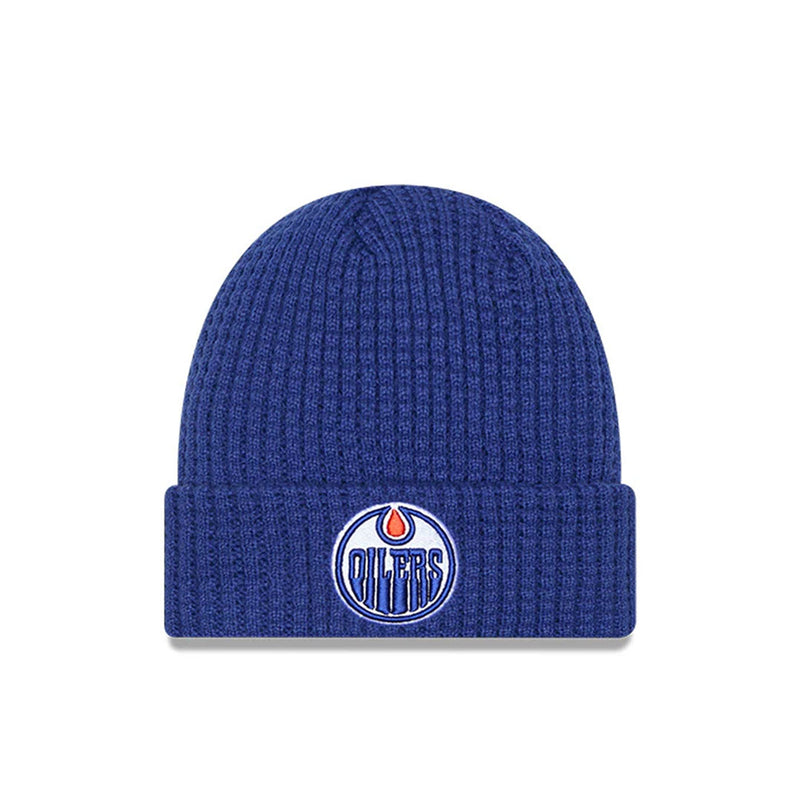 New Era - Bonnet en tricot gaufré des Oilers d'Edmonton (60652941) 