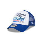 New Era - Casquette ajustable 9FORTY à motif empilé des Blue Jays de Toronto (60371932)