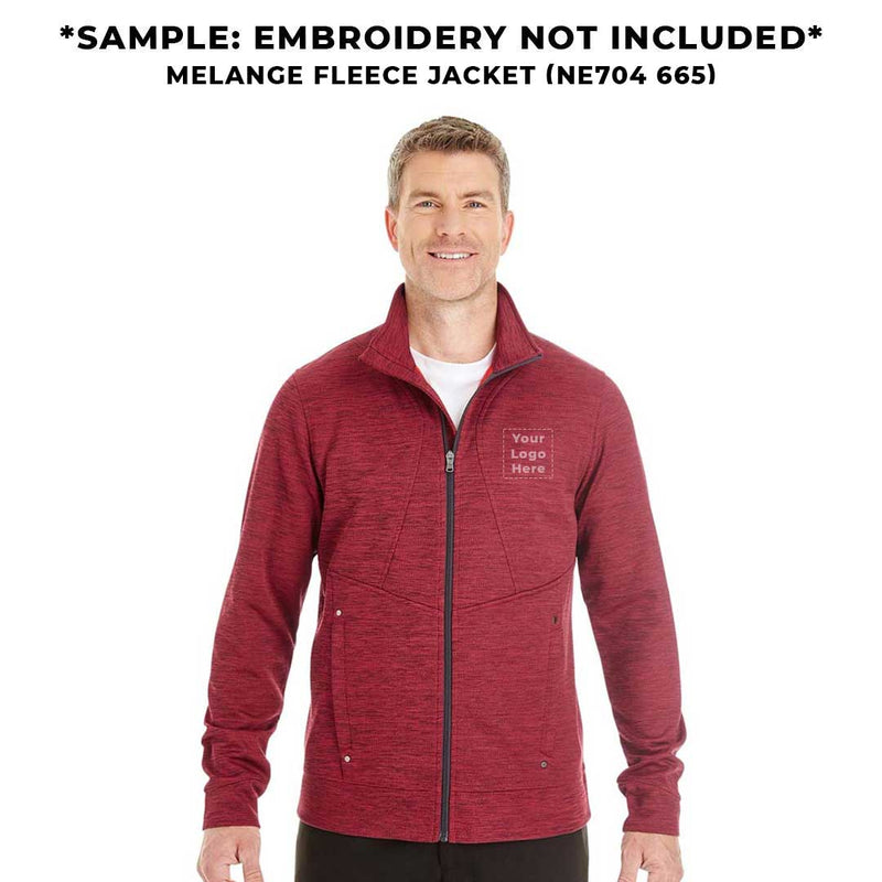 North End - Men's Melange Fleece Jacket (NE704 665)