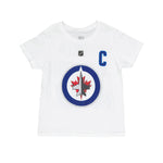 LNH - T-shirt à manches courtes Blake Wheeler Captain des Jets de Winnipeg pour enfants (tout-petits) (HK5T1HC00H01 WNPBW-WHT)