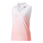 Puma - Polo rayé sans manches MATTR pour femme (537496 07)