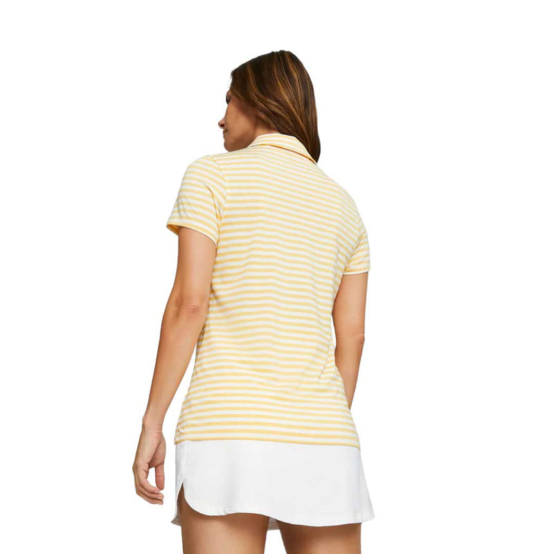 Puma - Polo de golf à manches courtes MATTR Somer Stripe pour femme (621880 05)