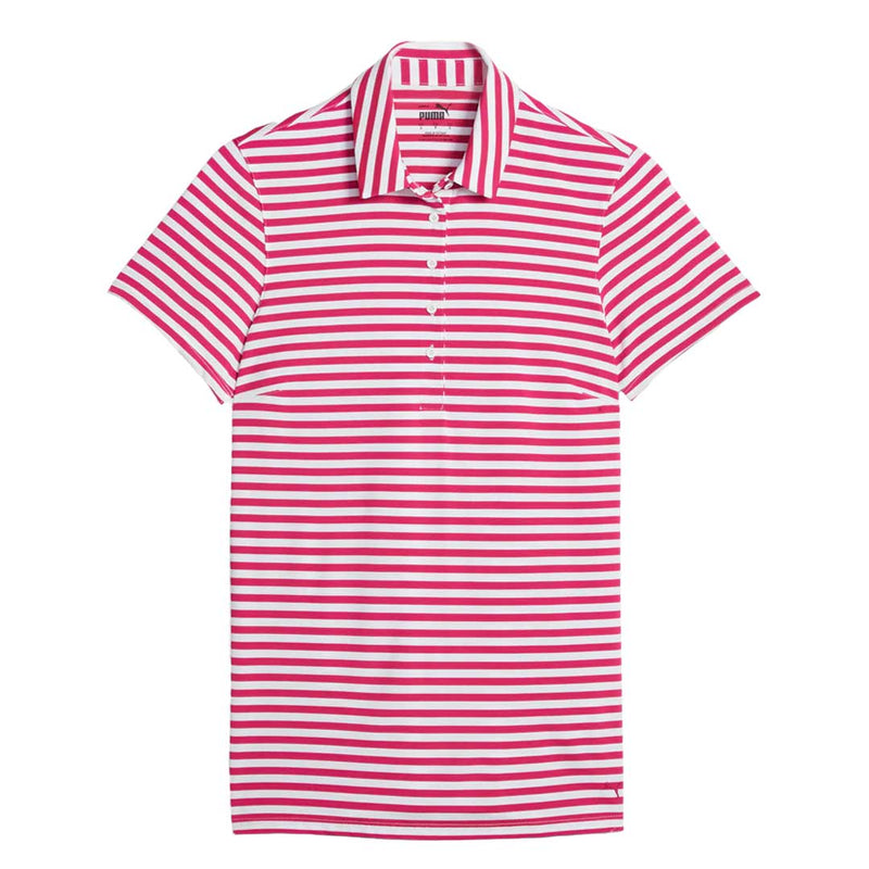 Puma - Polo de golf à manches courtes MATTR Somer Stripe pour femme (621880 07)