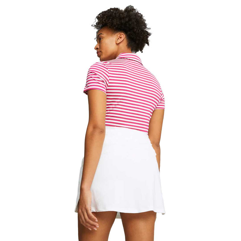 Puma - Polo de golf à manches courtes MATTR Somer Stripe pour femme (621880 07)