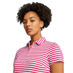 Puma - Polo de golf à manches courtes MATTR Somer Stripe pour femme (621880 07)