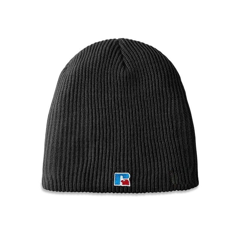 Russel Athletic - Men's Acrylic Core R Patch Beanie (RARU08DMHBLC1WN 00BLK)