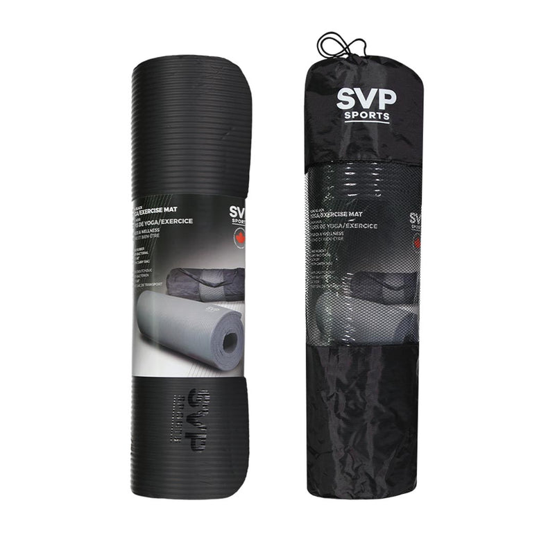 SVP Fit - Exercise Mat 10mm With Mesh Carry Bag (NBR-10 BLK)