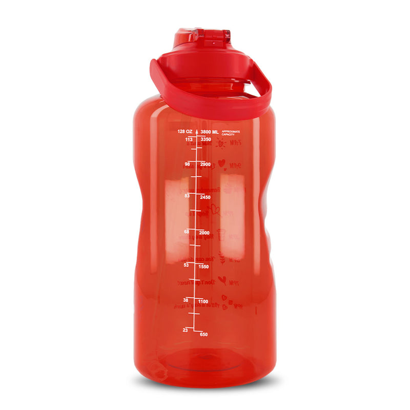 SVP Sports - Bouteille d'eau d'hydratation de 128 oz (128OZ-REDCLEAR) 