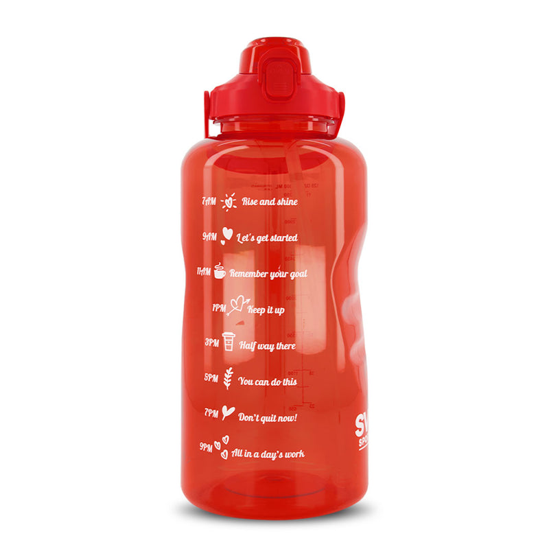 SVP Sports - 128oz Hydration Water Bottle (128OZ-REDCLEAR)