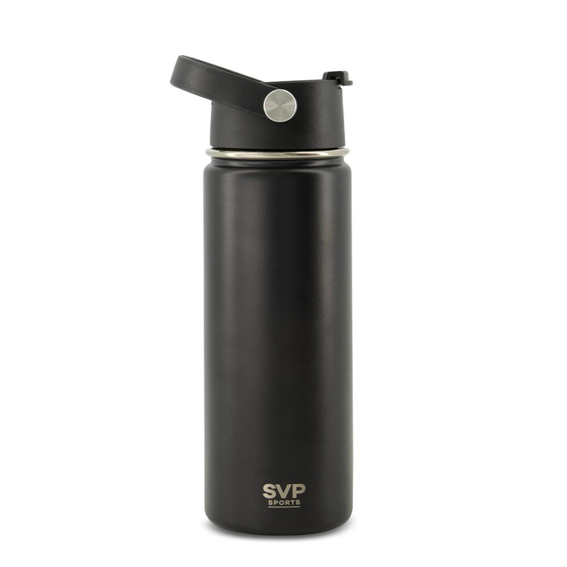 SVP Sports - 18oz Insulated Thermal Bottle - Hot & Cold (18OZ-SVP-BLK)