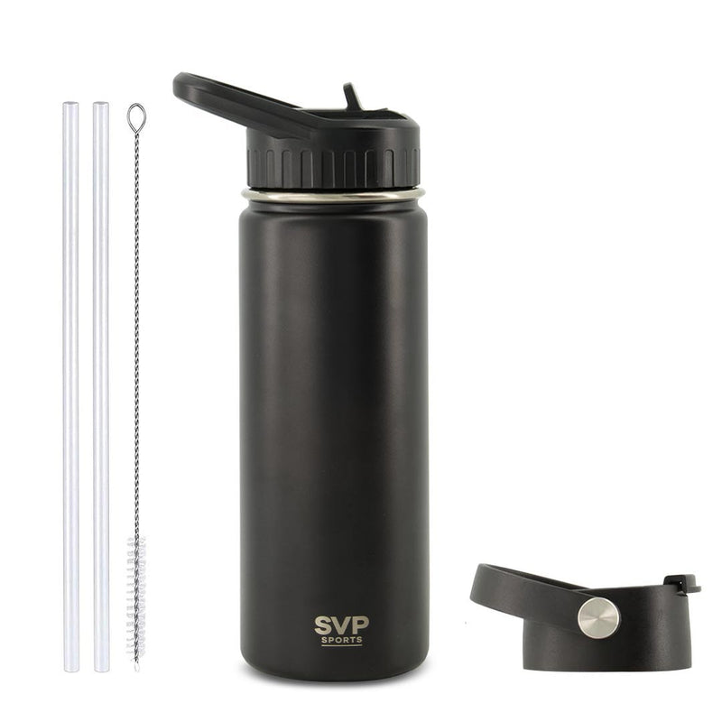 SVP Sports - 18oz Insulated Thermal Bottle - Hot & Cold (18OZ-SVP-BLK)