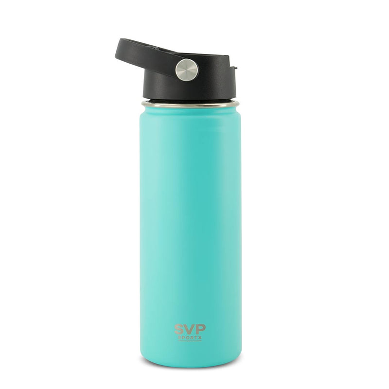 SVP Sports - 18oz Insulated Thermal Bottle - Hot & Cold (18OZ-SVP-BLUAQUA)